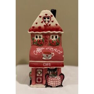 Blue Sky Clayworks COFFEE LOVERS CAFE Valentine Candle House NEW